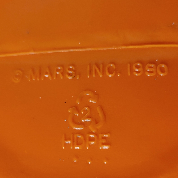 Vintage Mars Halloween Pumpkin Candy Pail Container Blow Mold 1990 - Picture 4 of 4